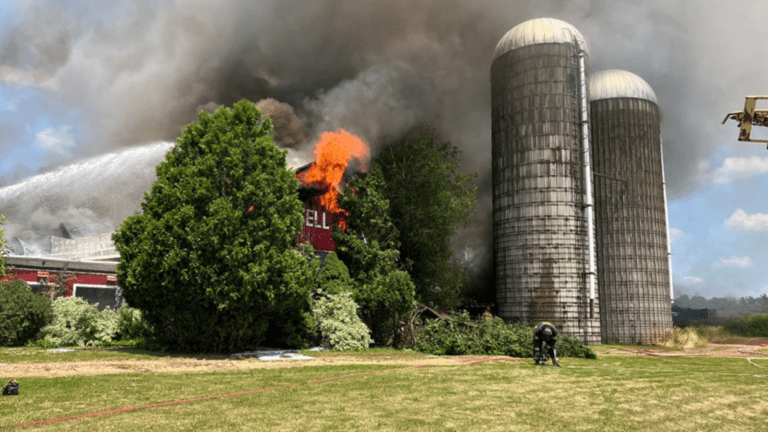 Fire Companies Battle Blaze at Bethel’s Russell Farm Amid Record Heatwave